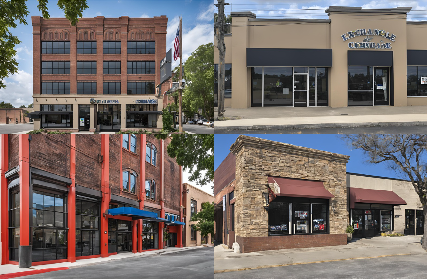 Four random commercial properties